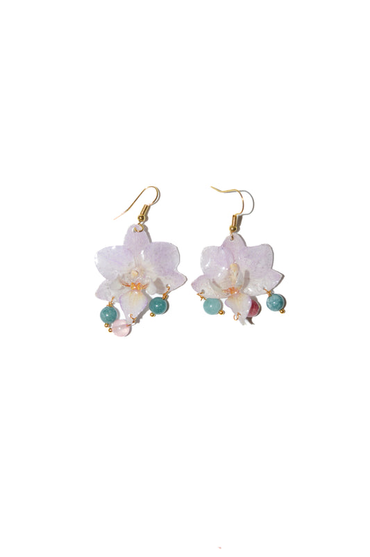 Pendientes Orquídea Caramelo