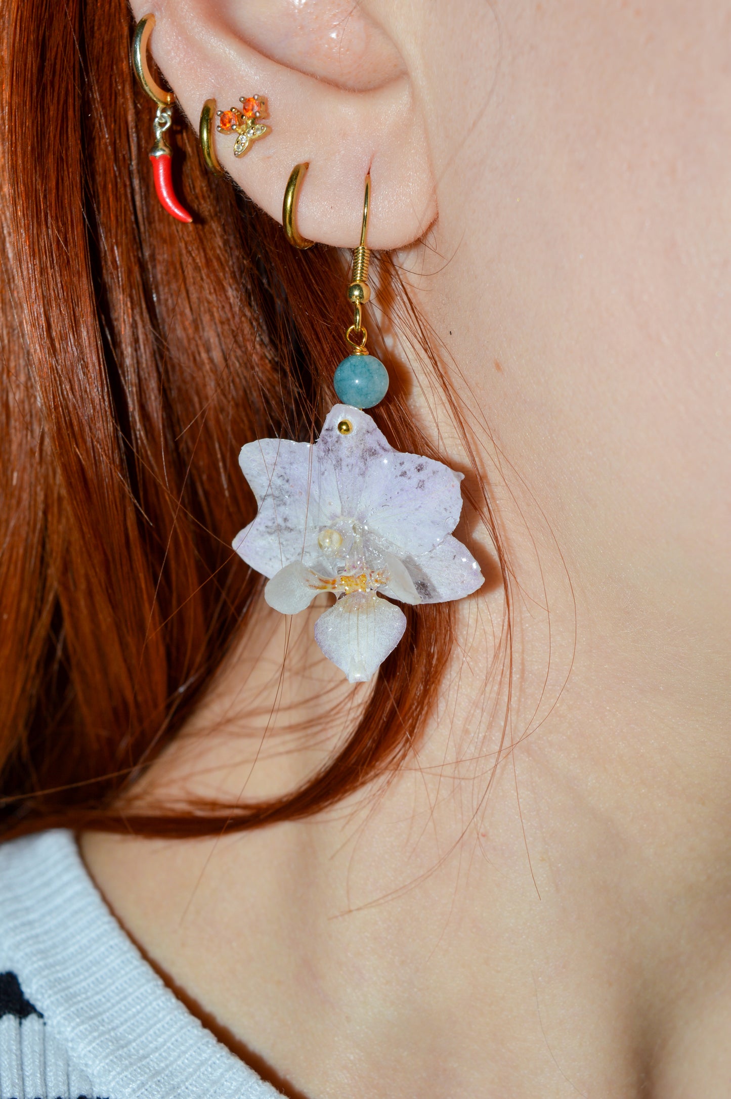 Pendientes Orquídea Cascada