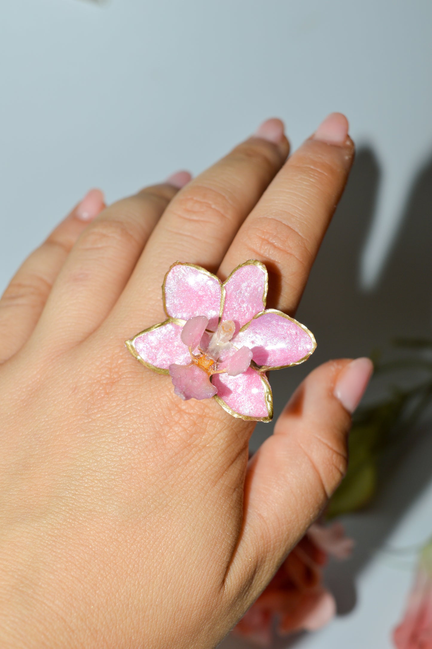 Anillo Orquídea Cherry