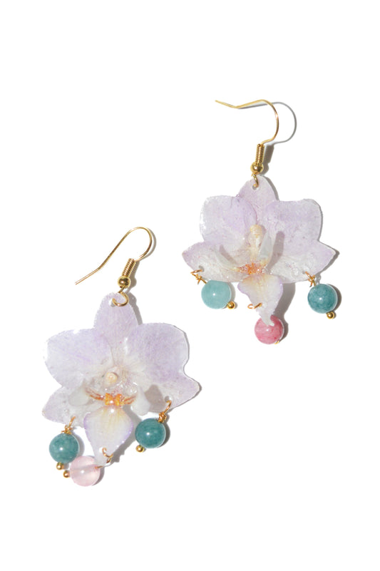 Pendientes Orquídea Caramelo
