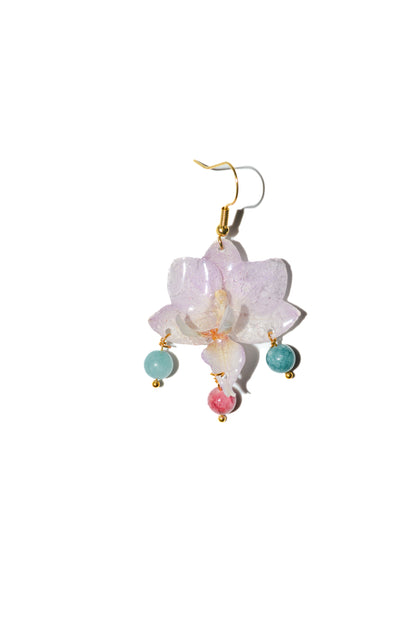 Pendientes Orquídea Caramelo