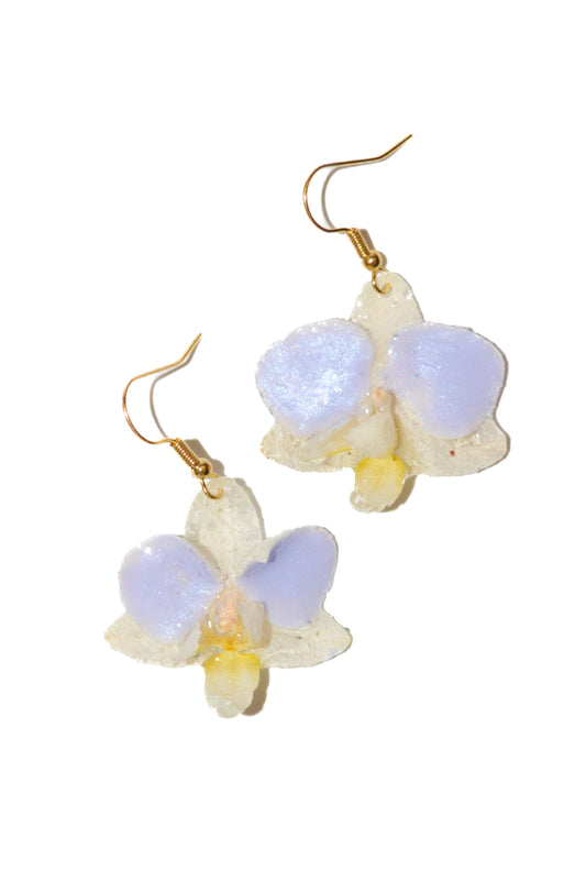 Pendientes Orquídea Bahía Azul