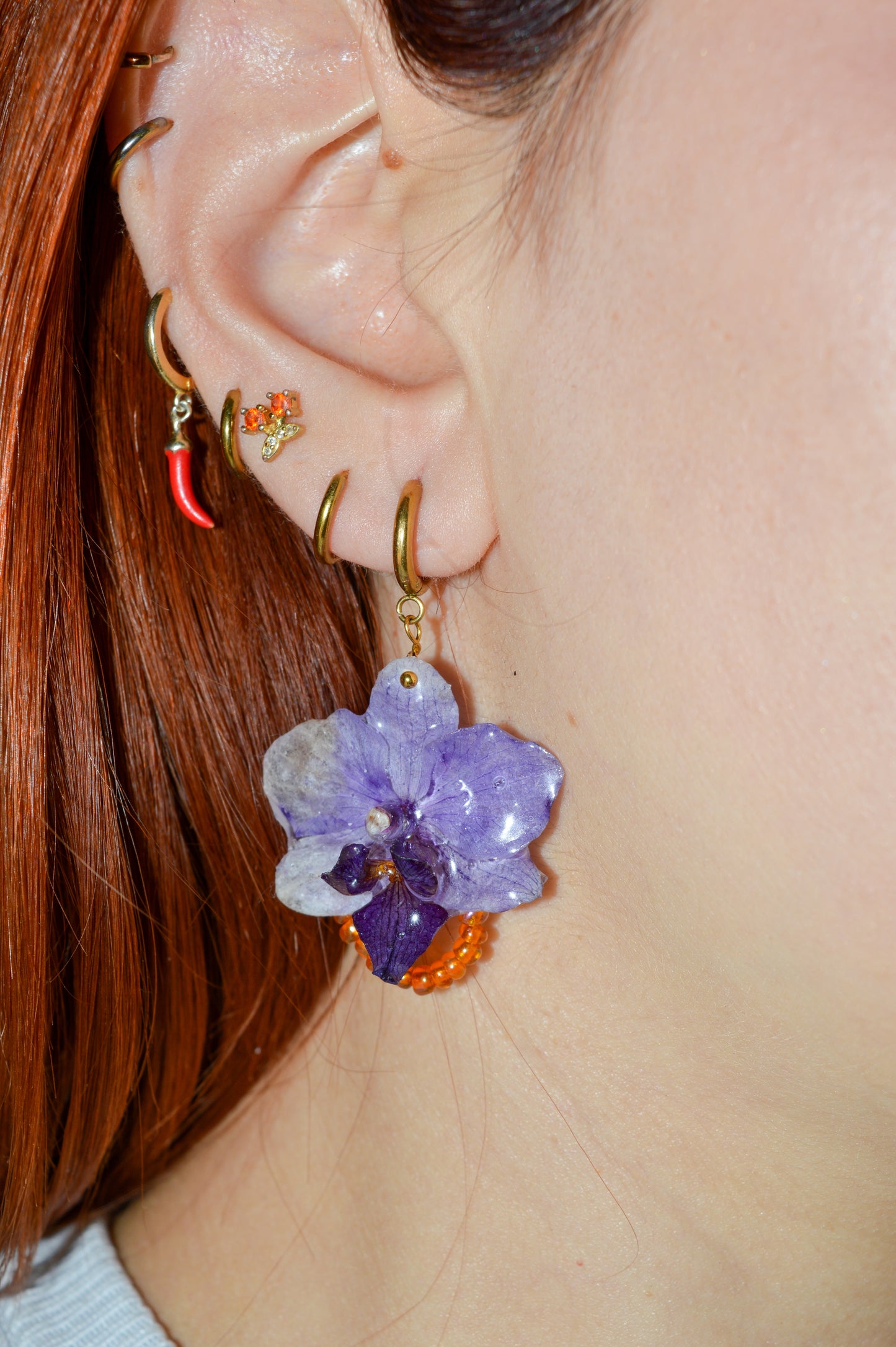 Pendientes Naranja y Fiesta